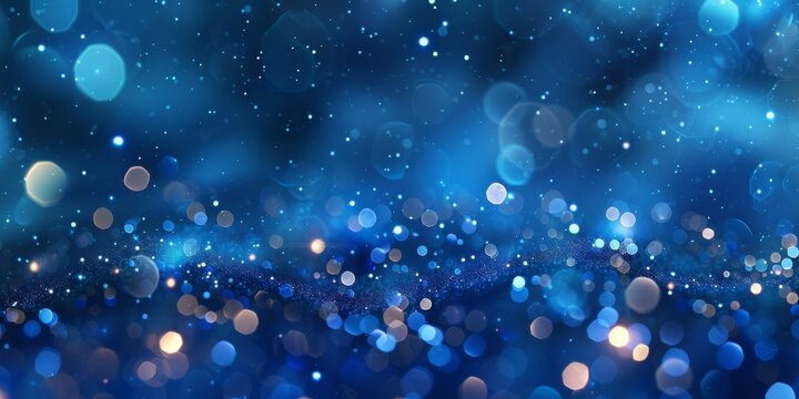 Abstract Blue Bokeh Background