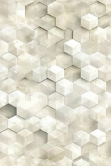 Seamless isometric pattern of interlocking rhombuses creating a honeycomb effect,