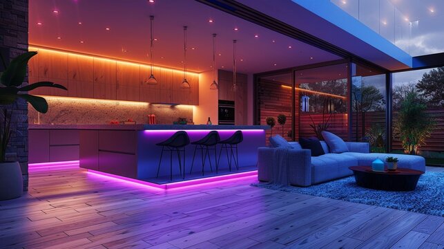 kitchen lighting solutions, led strip lights under cabinets offer a practical and energy-efficient solution for task lighting in the kitchen, enhancing functionality and ambiance