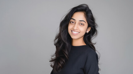 Obraz premium young beautiful woman smiling on isolated background