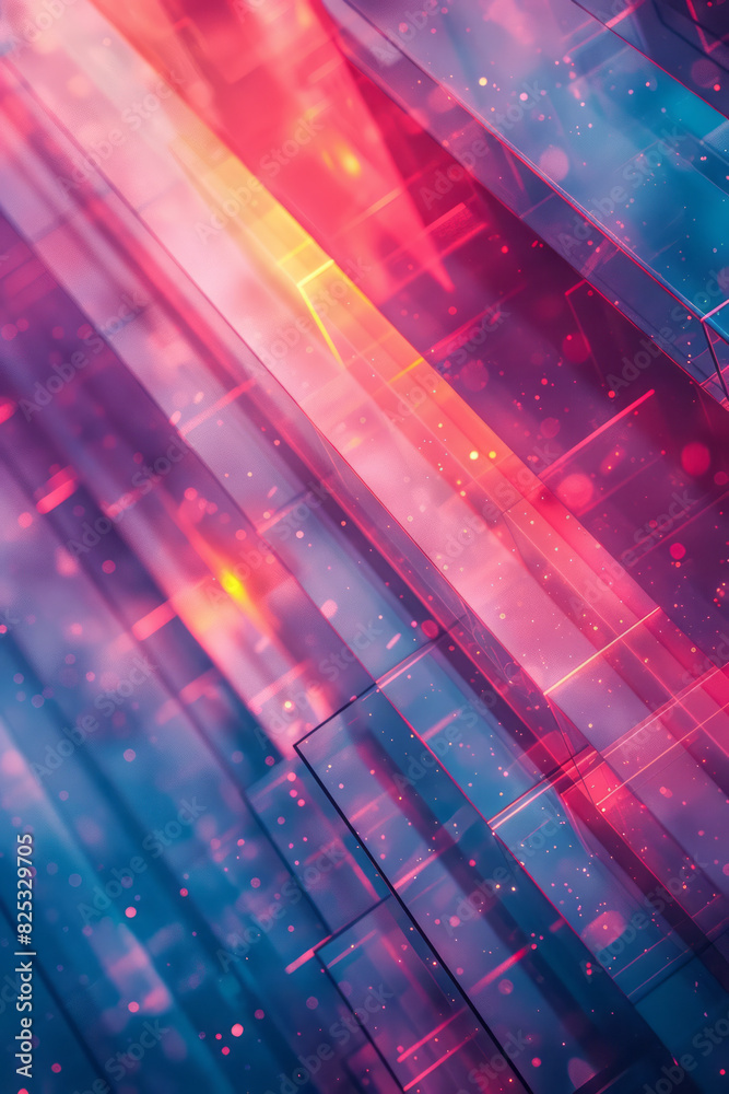 Poster abstract isometric background with overlapping horizontal lines creating a 3d effect,