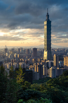 Taipei 101 at Sunset