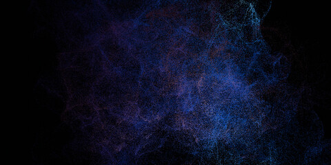 3d dust particles in a black environment 