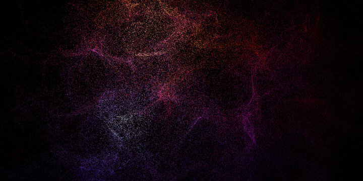 3d dust particles in a black environment 