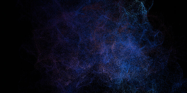 3d dust particles in a black environment 