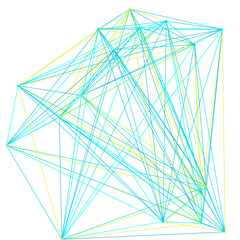 An abstract isolated futuristic node network connection design element.