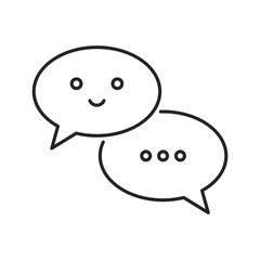 Robot icon. Chatbot icon. Cute smiling bot. Outline robot sign. Vector flat line cartoon illustration. Voice support service bot. Virtual online support. Robot icon