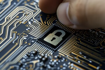 Comprehensive cloud security with advanced data protection and device encryption, depicted with a colorful, interconnected design and secure cloud icons