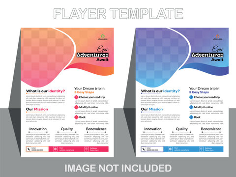 Corporate flayer template design vector business flayer design