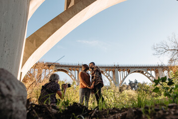 BTS photographer shooting LGBTQ+ engagement photos