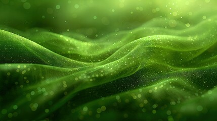   A clear depiction of green foliage with water droplets, captured in high detail