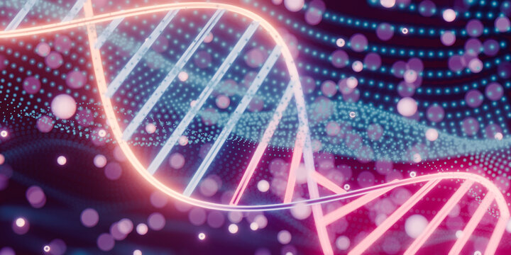 3d render of DNA helix 