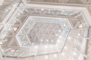 White Geometric Stairwell