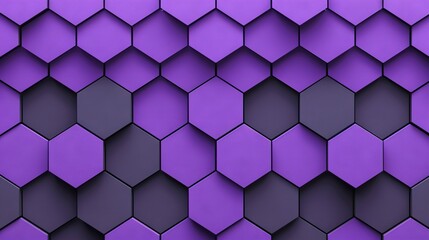 Fototapeta premium A close-up of a purple wall featuring hexagonal cubes made of hexagon-shaped tiles