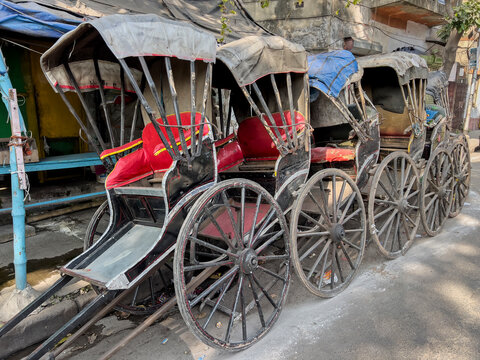 Hand drawn rickshaws