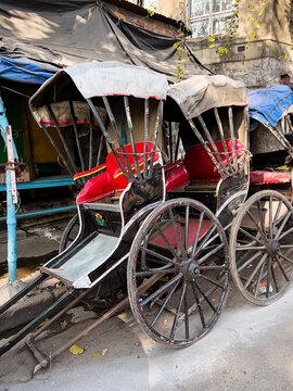 Hand drawn rickshaws