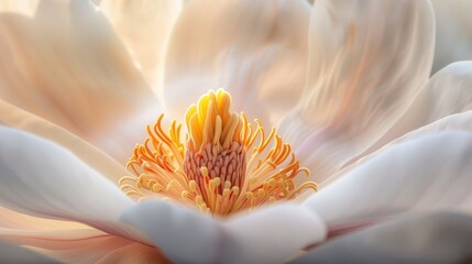 Stunning macro shot of a magnolia blossom