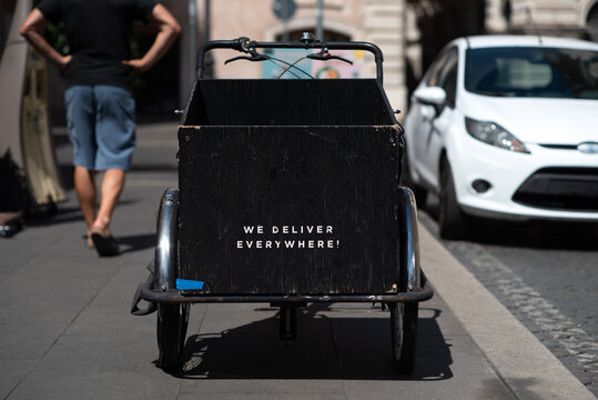 Delivery vehicle in the street