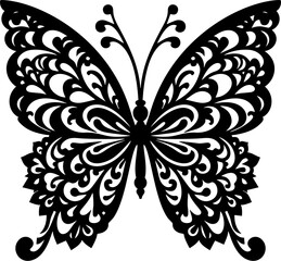 Fototapeta premium Patterned Butterfly Designs, Papercut Butterfly Cut File