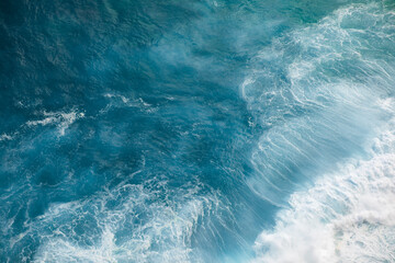Ocean waves crashing on a sunny day in nature outdoor