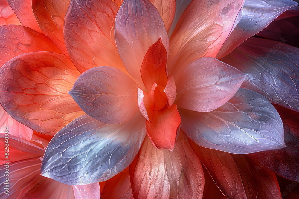 Aufkleber abstract isometric flower petals, arranged in a repeating tessellated pattern,