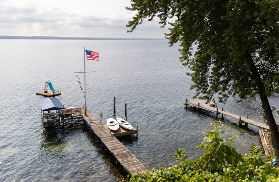 Lake Seneca New York Lake summer lifestyle waterfront Dock landscape 