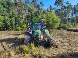Tractor stuck in the mud