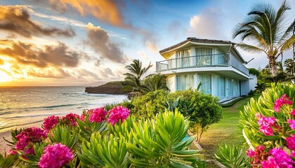 Tropical villa on hawaii