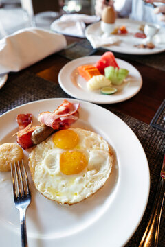 Breakfast Delight With Sunny Side Up Eggs