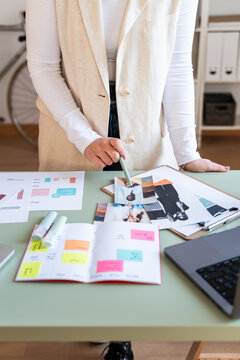 Creative Professional Analyzing Color Palettes