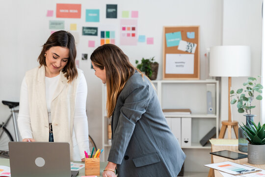 Businesswomen Analyzing Project Details