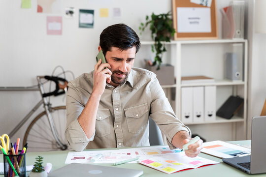 Busy Professional Making Phone Cal