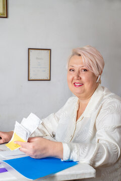 Portrait of a female accountant in the office