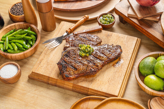 T-Bone Steak With Grill Marks
