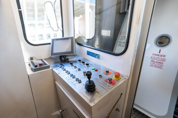 Panel control in the airplane gate sleeve.