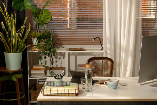 office desk at creative office