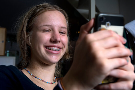 Girl with mobile phone