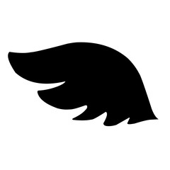 Wing vector silhouette. Wings icon