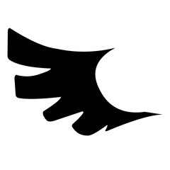 Wing vector silhouette. Wings icon