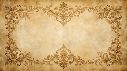 color beige antique elegant center shabby faded white spatter ink stains vintage stressed background parchment paper brown Old texture grunge