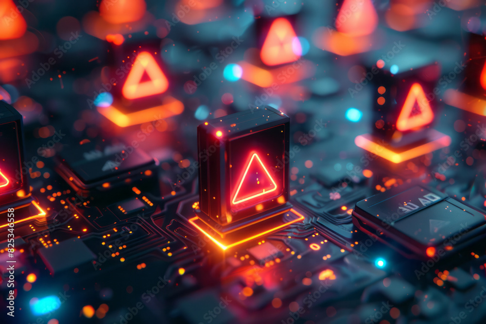Aufkleber seamless pattern of isometric triangles and minimalist battery symbols, blending seamlessly,
