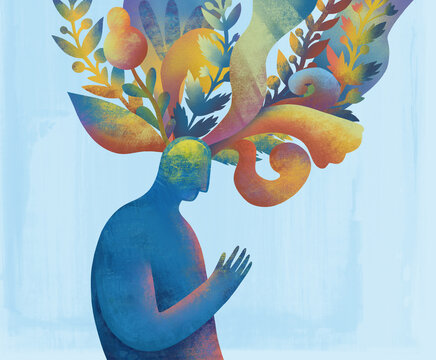 Colorful Mindful Meditation in Nature