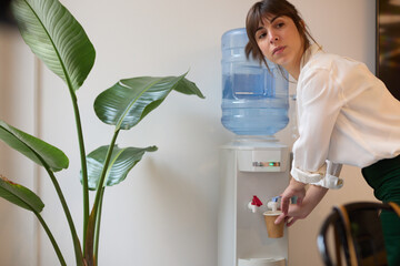 Office Worker at Water Cooler