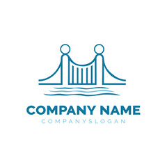 Bridge logo design, vector logo design, illustration 