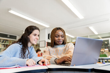 Collaborative Study Session in a library