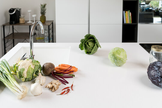 Vegetables in the kitchen