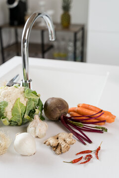 Vegetable ingredients for lunch