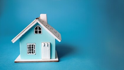 Tiny House on blue background