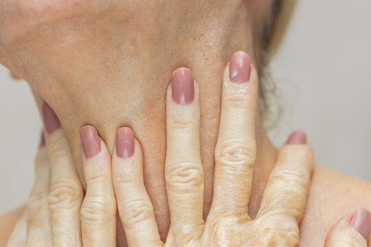 Close-up of Mature Neck Skin