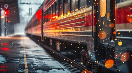 Side profile of a locomotive in motion, captured with cinematic precision and professional photography techniques.